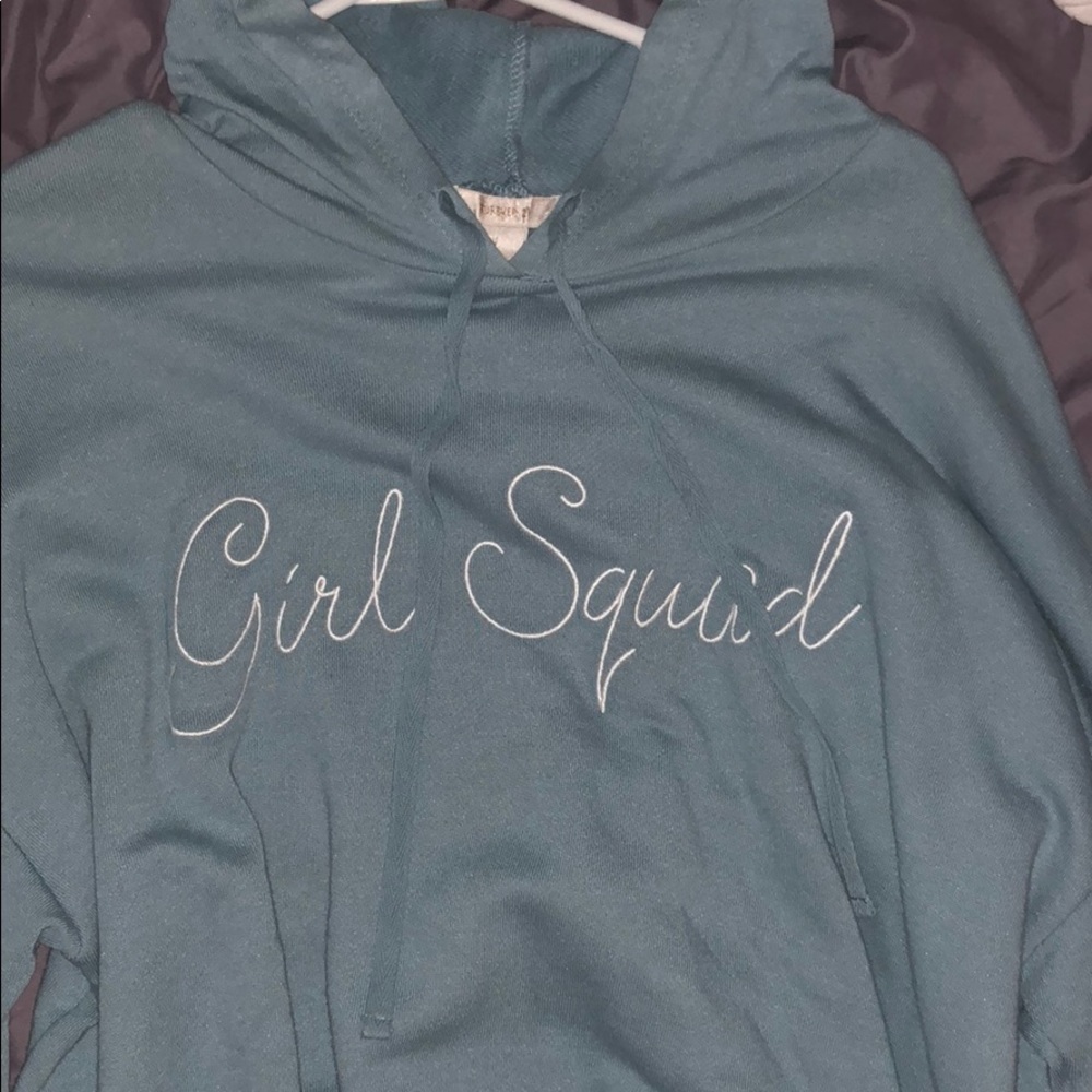 Blue hoodie